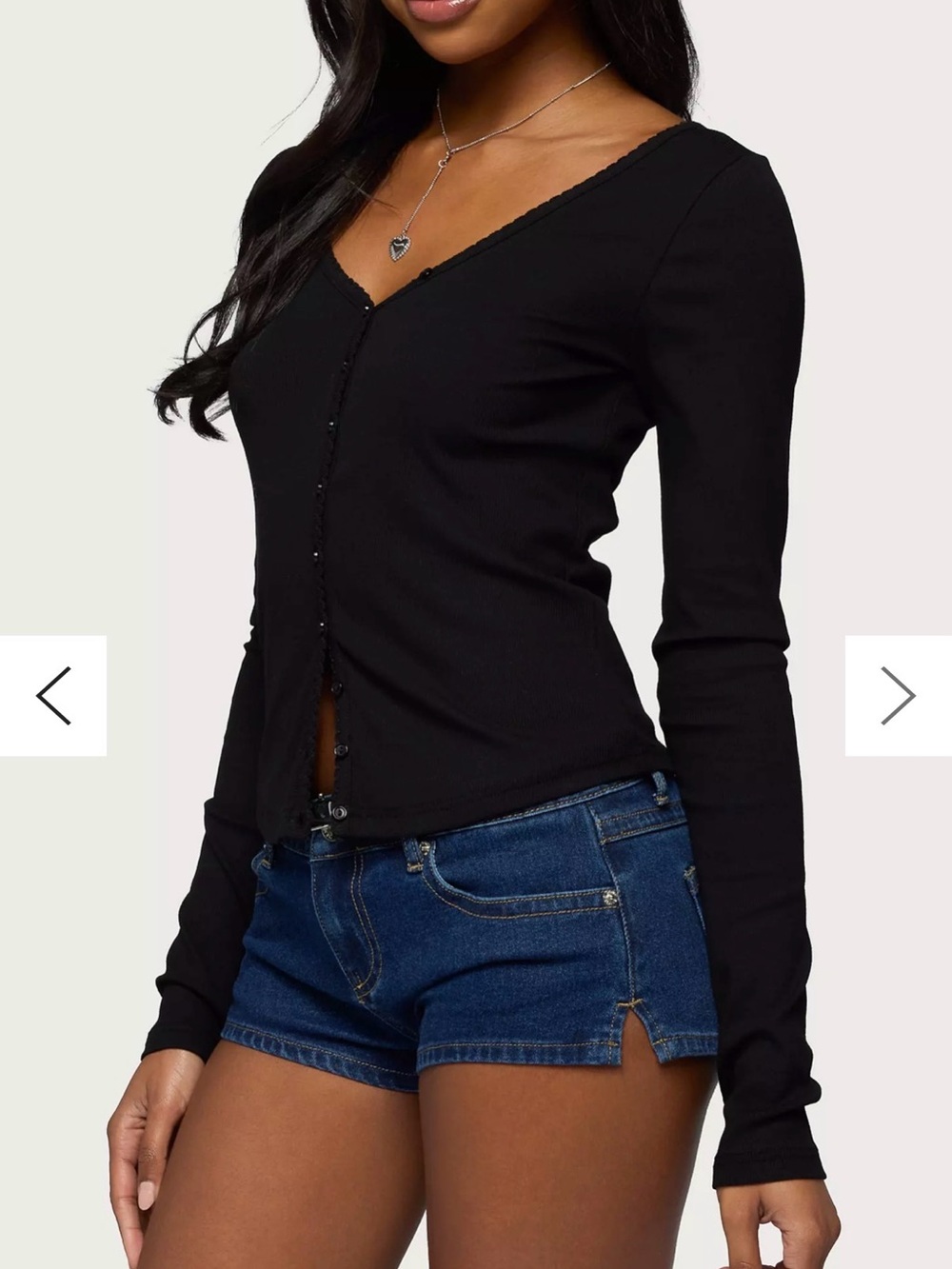 New URBAN OUTFITTERS Edikted Tanya Button Up Cardigan color black Sz M